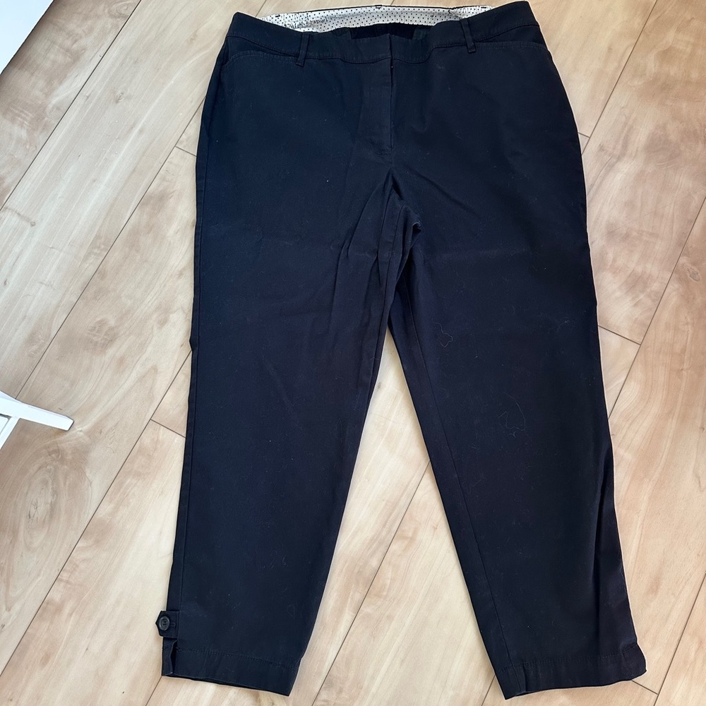 Talbots Perfect Crop Black Pants